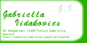 gabriella vidakovics business card